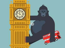 Gif animé King Kong bus